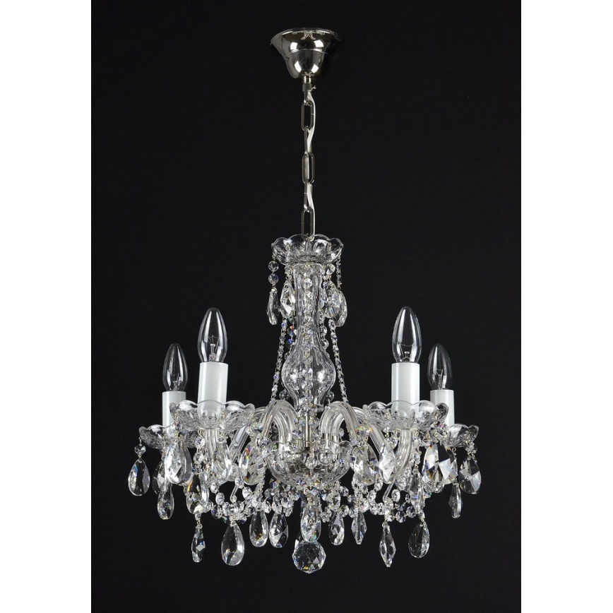Wranovsky JWZ153052101 - Lampadario di cristallo a sospensione con catena OLIVE 5xE14/40W/230V