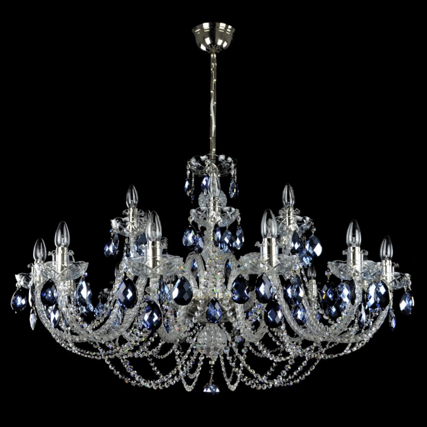 Wranovsky JWZ166182231 - Lampadario di cristallo a sospensione con catena OCEAN 18xE14/40W/230V
