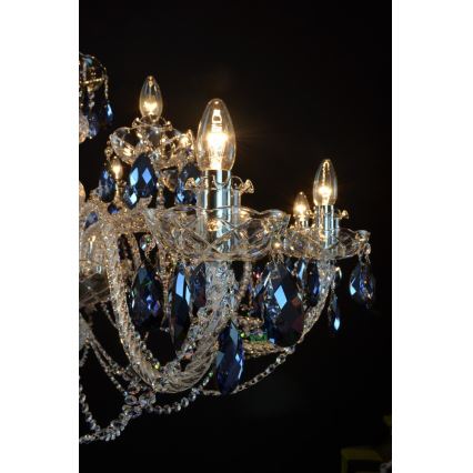 Wranovsky JWZ166182231 - Lampadario di cristallo a sospensione con catena OCEAN 18xE14/40W/230V