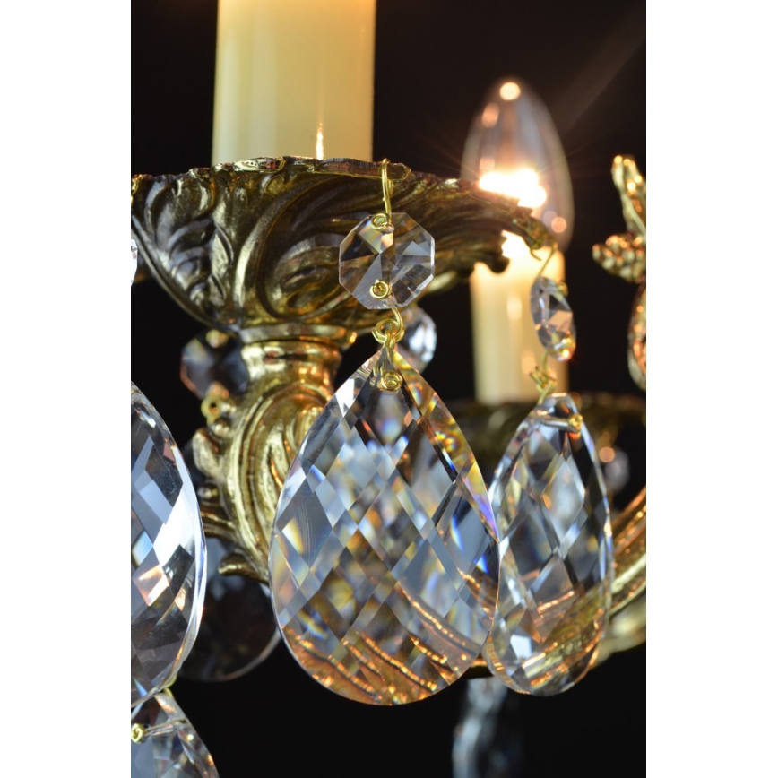 Wranovsky JWZ207061100 - Lampadario di cristallo a sospensione con catena DRACO 6xE14/40W/230V