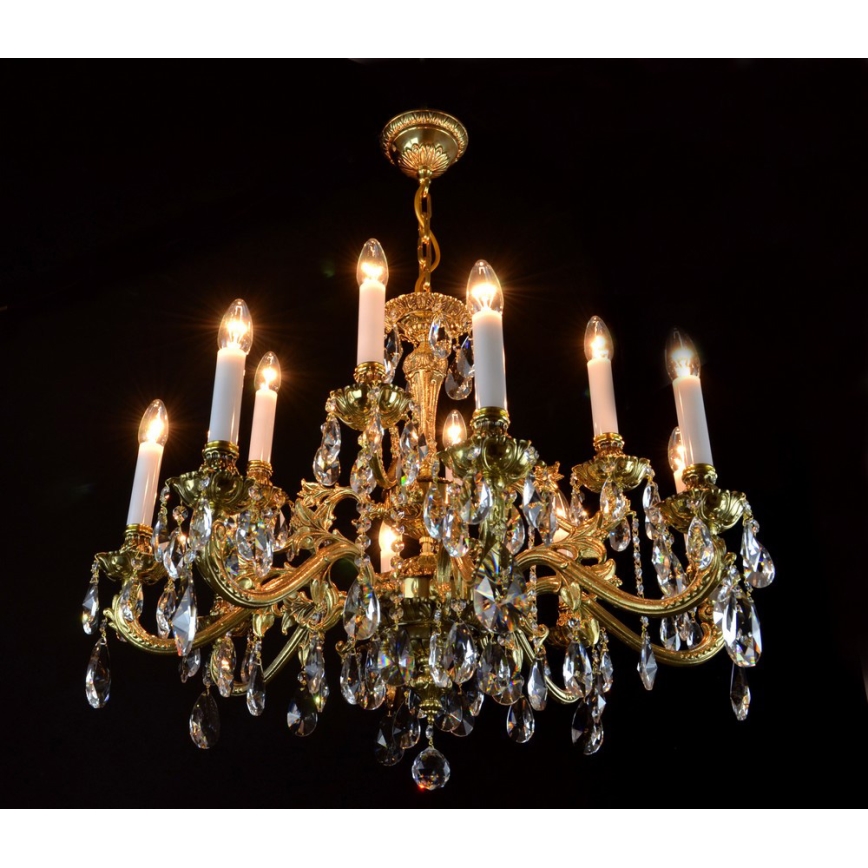 Wranovsky JWZ237121100 - Lampadario di cristallo a sospensione con catena AVIOR 12xE14/40W/230V
