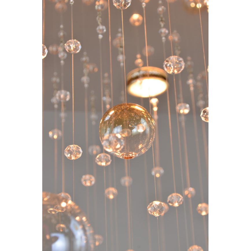 Wranovsky JWZ610100101 - Lampadario di cristallo a plafone ORBIS 10xGU10/40W/230V