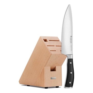Wüsthof - Coltello da chef CLASSIC IKON 20 cm in un supporto faggio