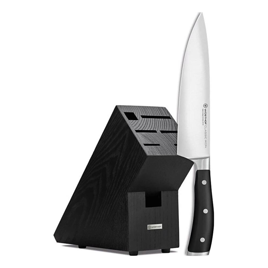 Wüsthof - Coltello da chef CLASSIC IKON 20 cm in un supporto faggio/nero