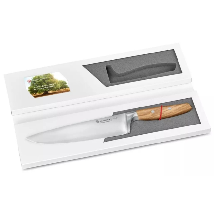 Wüsthof - Couteau de chef AMICI 20 cm bois d'olivier