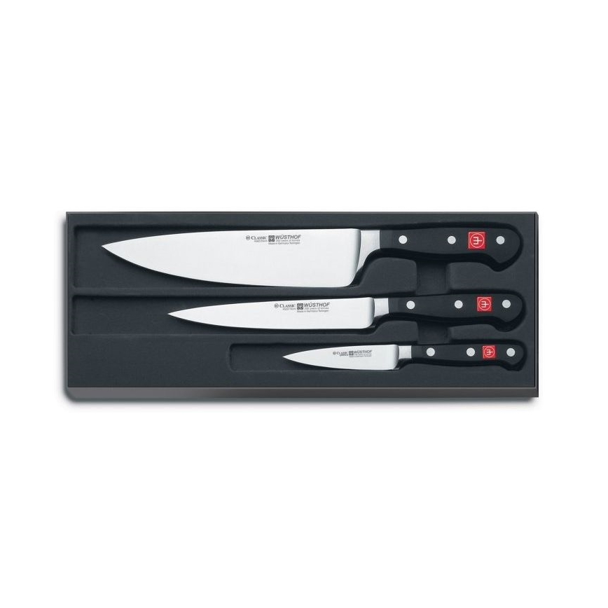Wüsthof - Set di coltelli da cucina CLASSIC 3 pz nero