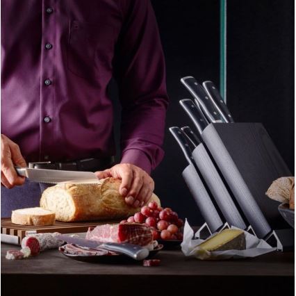 Wüsthof - Set di coltelli da cucina con supporto CLASSIC IKON 7 pz cenere/nero