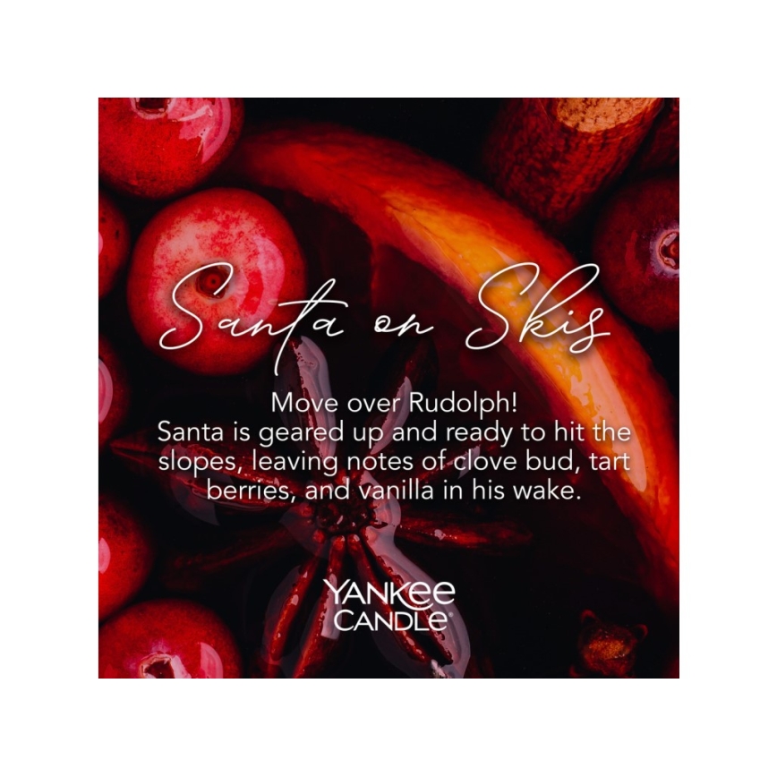 Yankee Candle - Candela profumata SANTA ON SKIS grande 567g 60-90 ore.