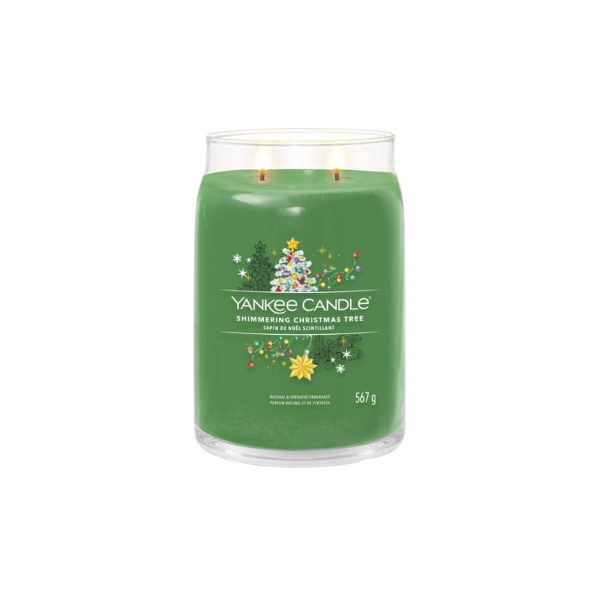 Yankee Candle - Candela profumata SHIMMERING CHRISTMAS TREE grande 567g 60-90 ore.