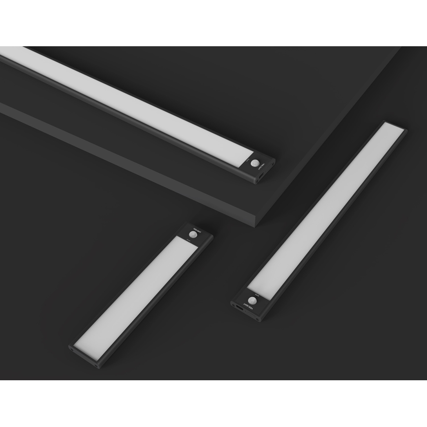 Yeelight - Éclairage de meuble à intensité variable rechargeable avec détecteur LED/2,3W/1500 mAh 4000K 40 cm noir