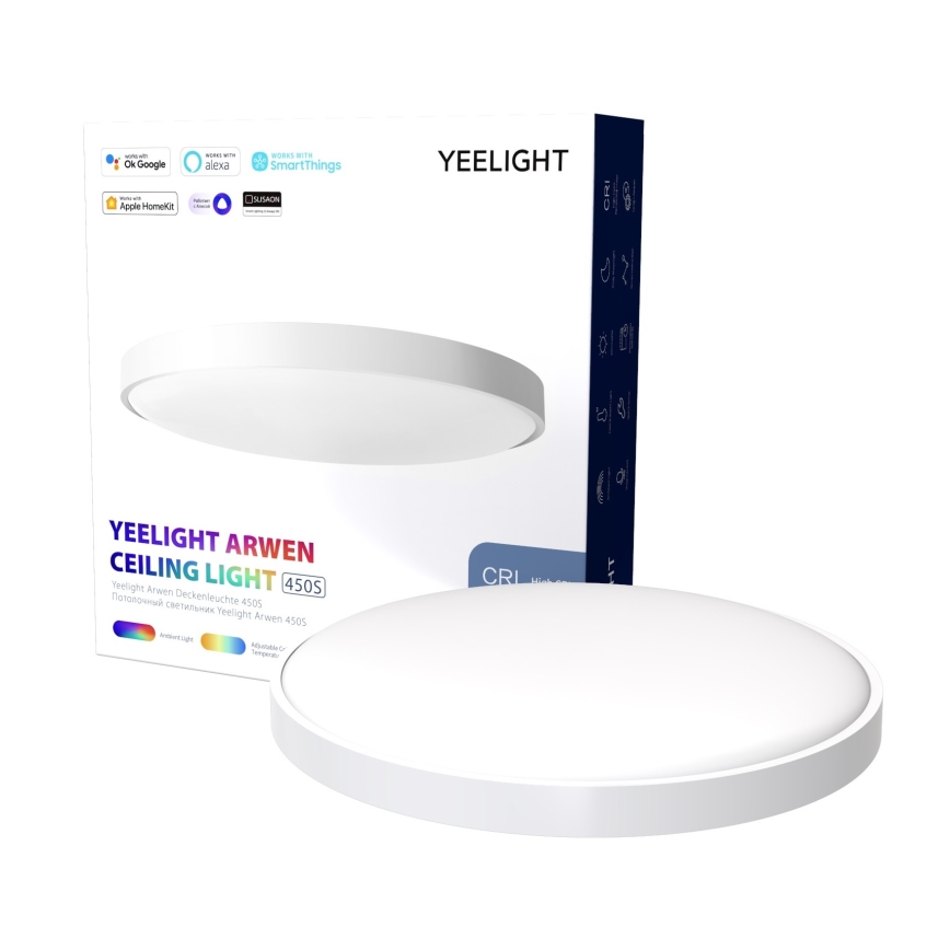 Yeelight - Plafonnier LED RGB à intensité variable ARWEN 450S LED/50W/230V CRI 90 + télécommande