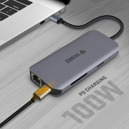 Yenkee - Adattatore multiporta 8in1 USB tipo C