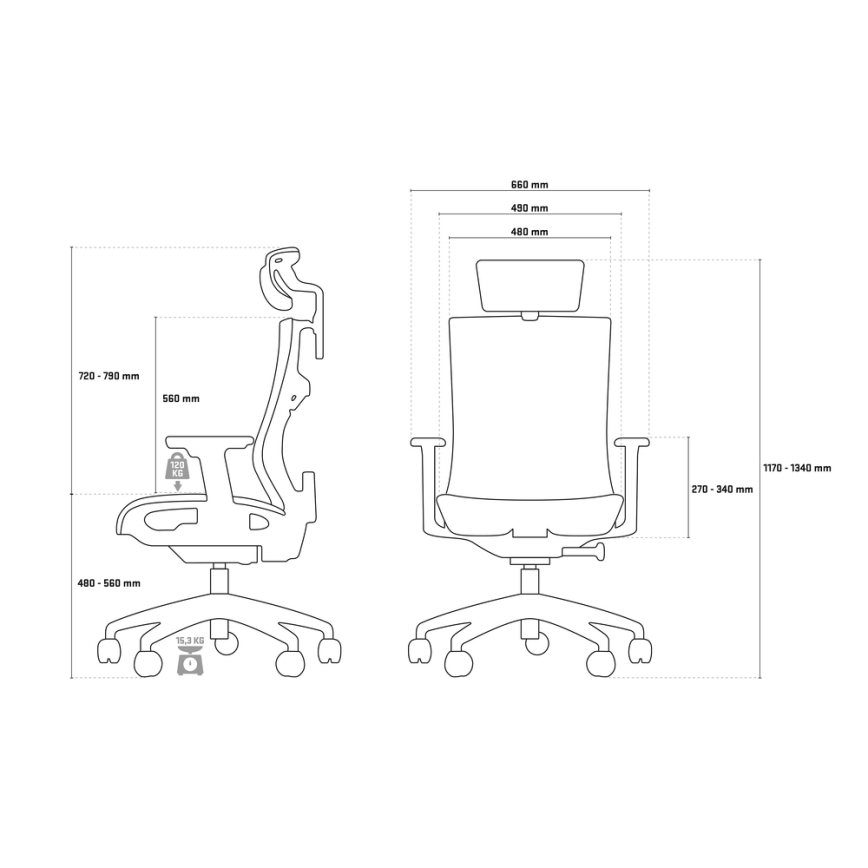 Yenkee - Chaise de bureau noire