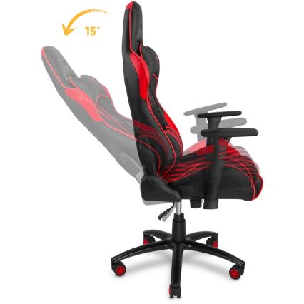 Yenkee - Chaise gaming noir/rouge