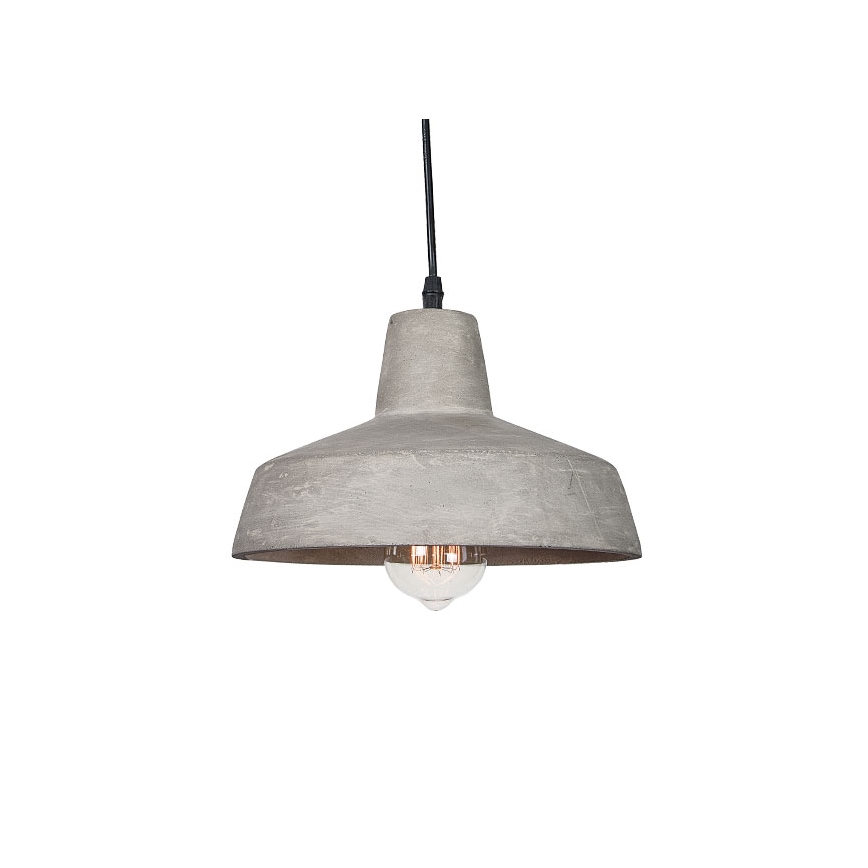 Zambelis 1655 - Lampadario a sospensione con filo 1xE27/40W/230V calcestruzzo