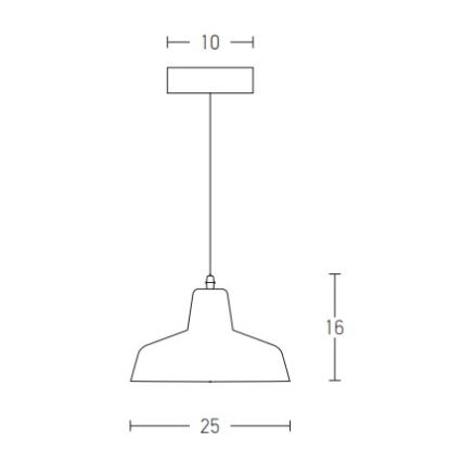 Zambelis 1655 - Lampadario a sospensione con filo 1xE27/40W/230V calcestruzzo