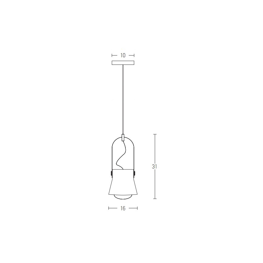 Zambelis 18193 - Lampadario a sospensione con filo 1xE27/40W/230V bianco