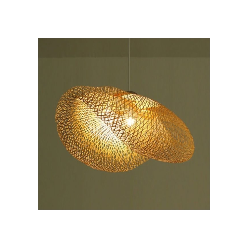Zambelis 19103 - Suspension filaire 1xE27/40W/230V bambou/beige
