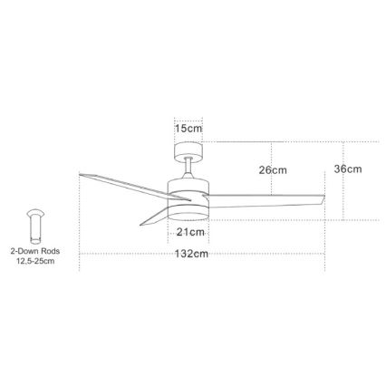 Zambelis 19134 - Plafoniera LED LED/15W/230V 3000/4000/6000K cromo opaco + telecomando