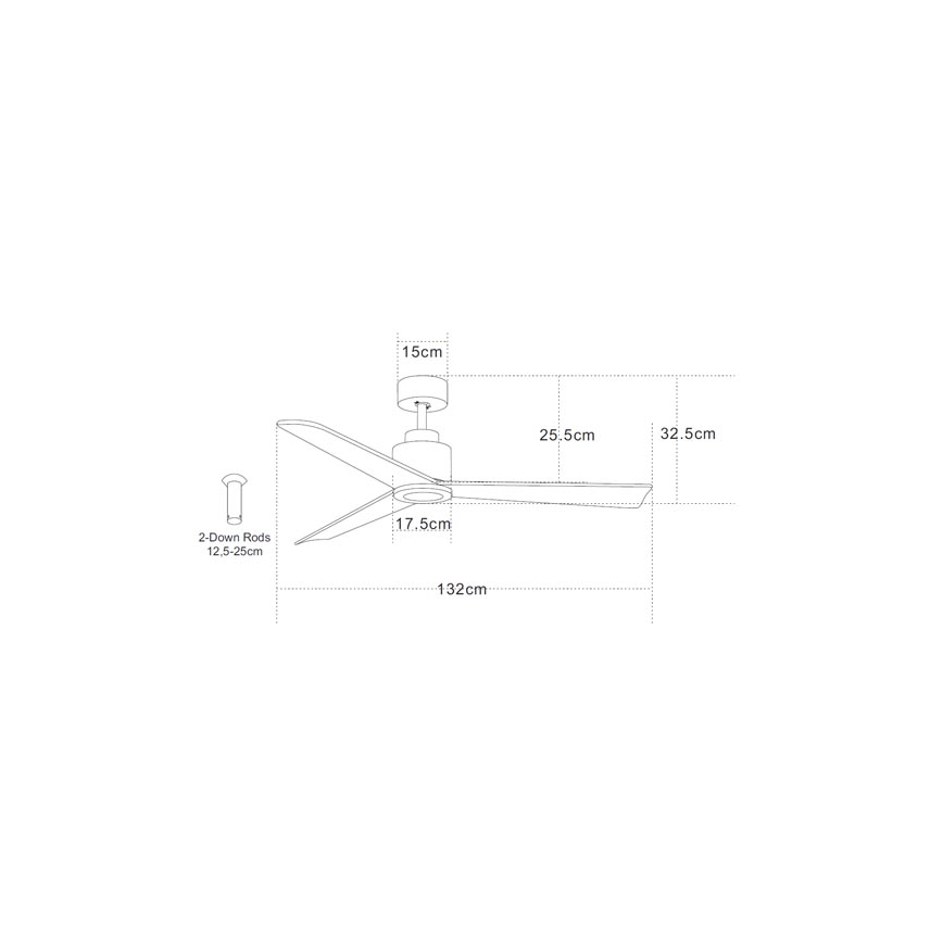 Zambelis 19136 - Ventilatore da soffitto + telecomando