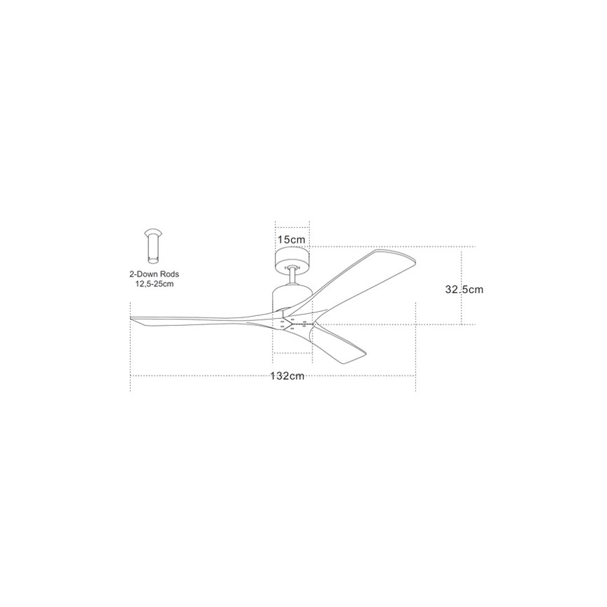 Zambelis 19142 - Ventilatore da soffitto + telecomando