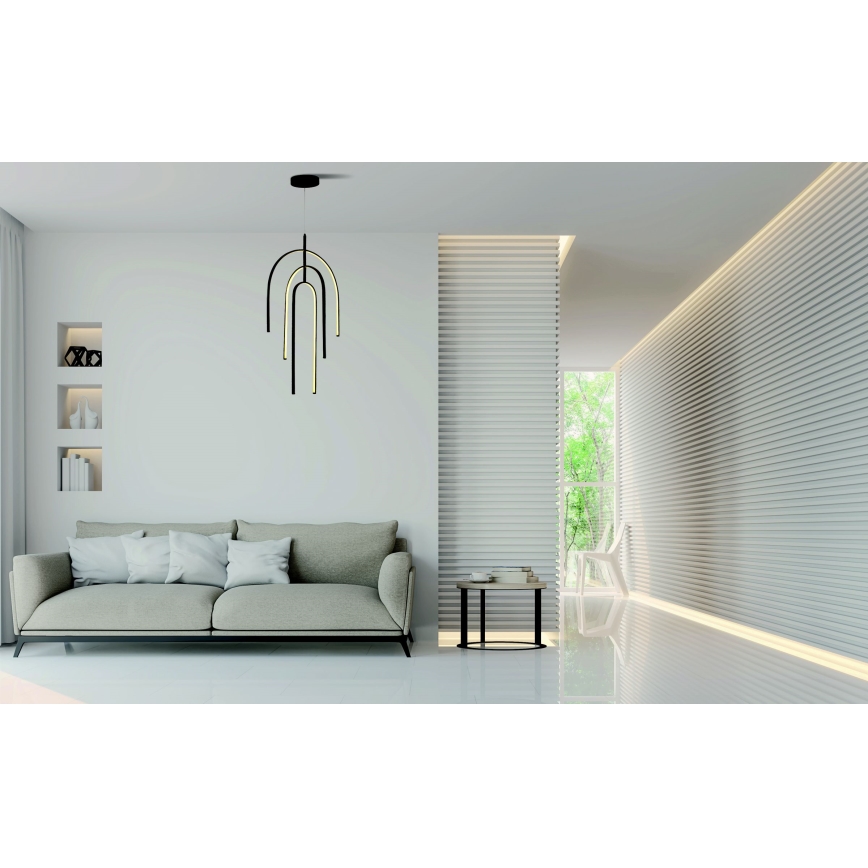 Zambelis 1932 - Lampadario a sospensione con filo LED dimmerabile LED/80W/230V nero
