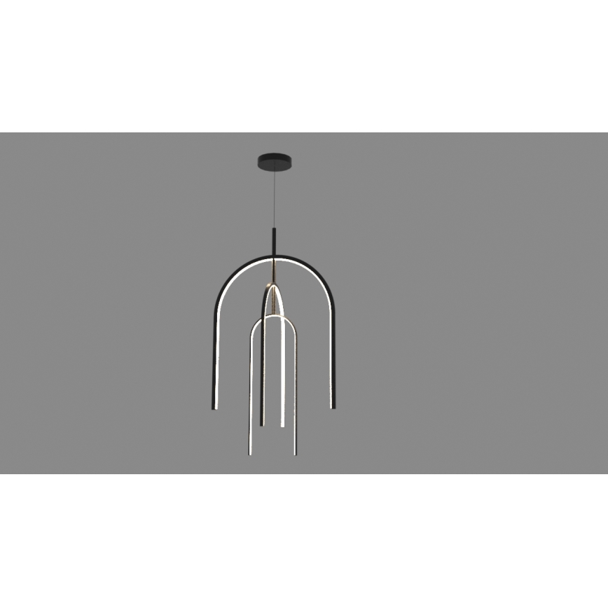Zambelis 1932 - Lampadario a sospensione con filo LED dimmerabile LED/80W/230V nero