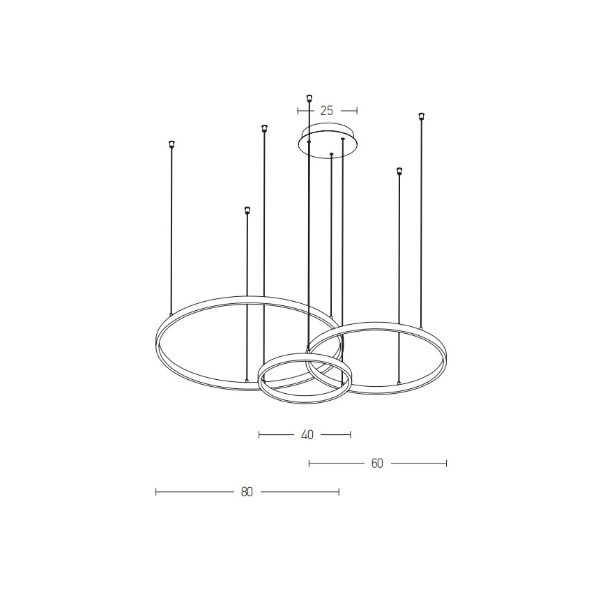 Zambelis 1956-D - Lampadario a sospensione con filo LED dimmerabile LED/136W/230V