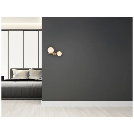 Zambelis 1995 - Lampada da parete 1xG9/7W + 1xE14/15W/230V oro