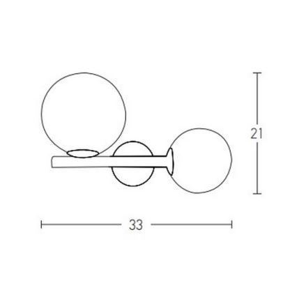 Zambelis 1995 - Wandleuchte 1xG9/7W + 1xE14/15W/230V goldfarben