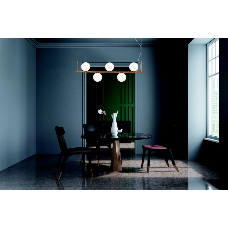 Zambelis 1998 - Lampadario a sospensione con filo 5xE14/15W/230V oro