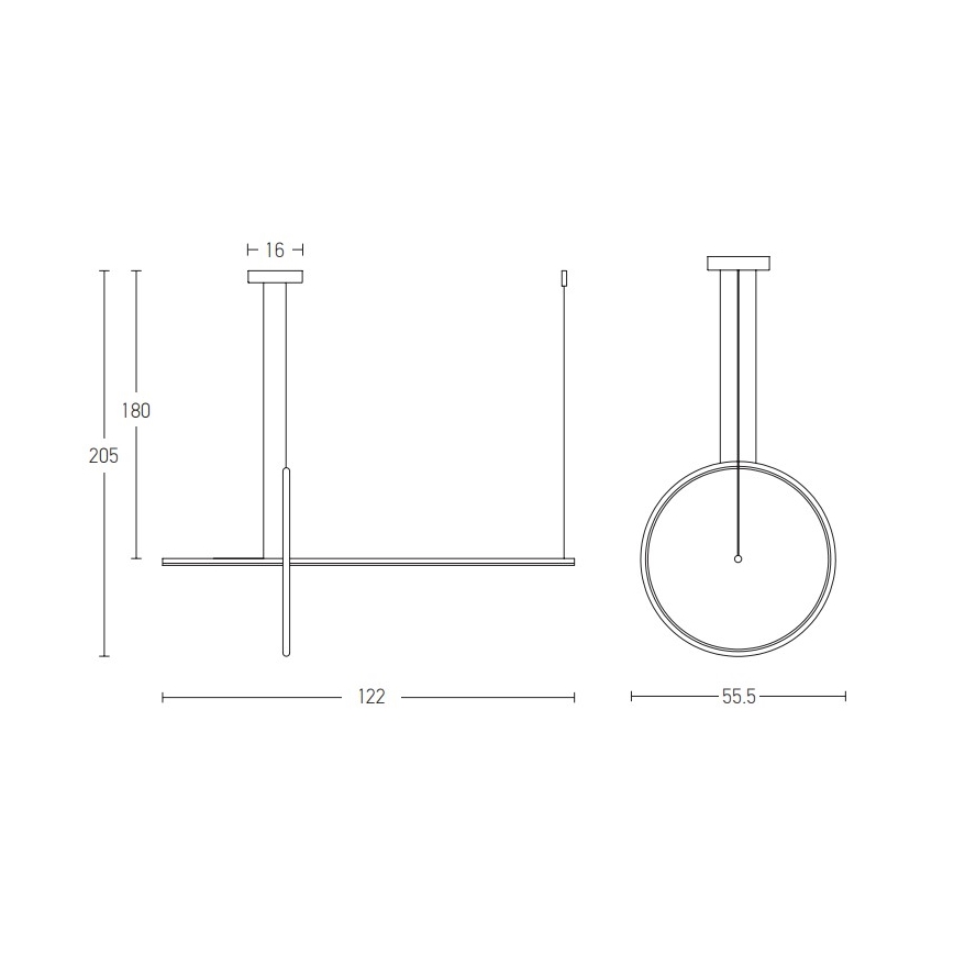 Zambelis 20128 - Lampadario a sospensione con filo LED dimmerabile LED/48W/230V