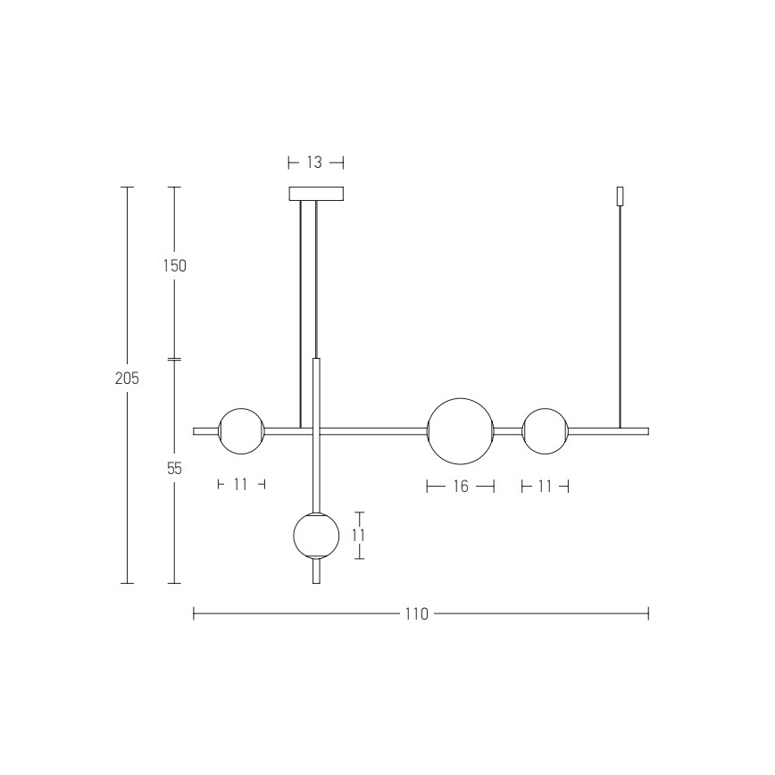 Zambelis 20131 - Dimmbare LED-Hängeleuchte an Schnur LED/18W/230V