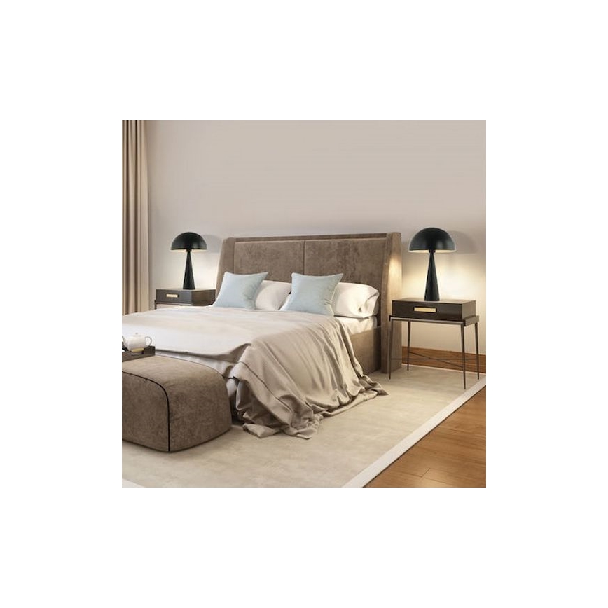 Zambelis 20210 - Lampada da tavolo 1xE27/25W/230V nero