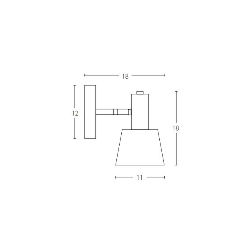 Zambelis 20218 - Faretto da parete 1xE14/25W/230V bianco