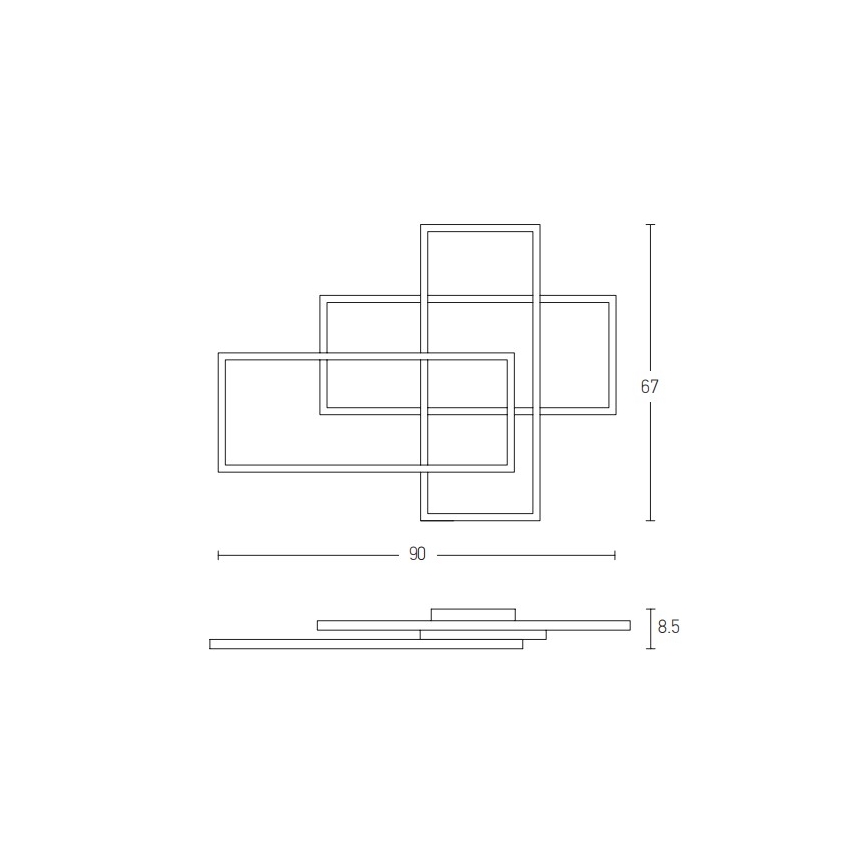 Zambelis 2022 - Dimmbare LED-Aufbauleuchte LED/55W/230V golden