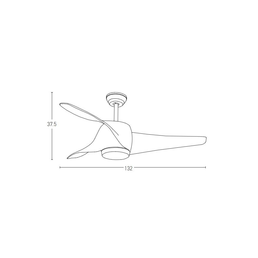 Zambelis 20256 - LED-Deckenventilator LED/15W/230V 3000/4000/6000 Kirschenholz + Fernbedienung
