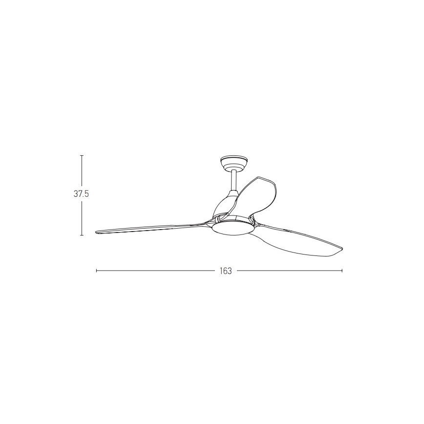 Zambelis 20258 - Ventilatore da soffitto + telecomando