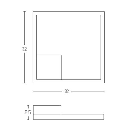 Zambelis 2029 - Dimmbare LED-Aufbauleuchte LED/12W/230V schwarz