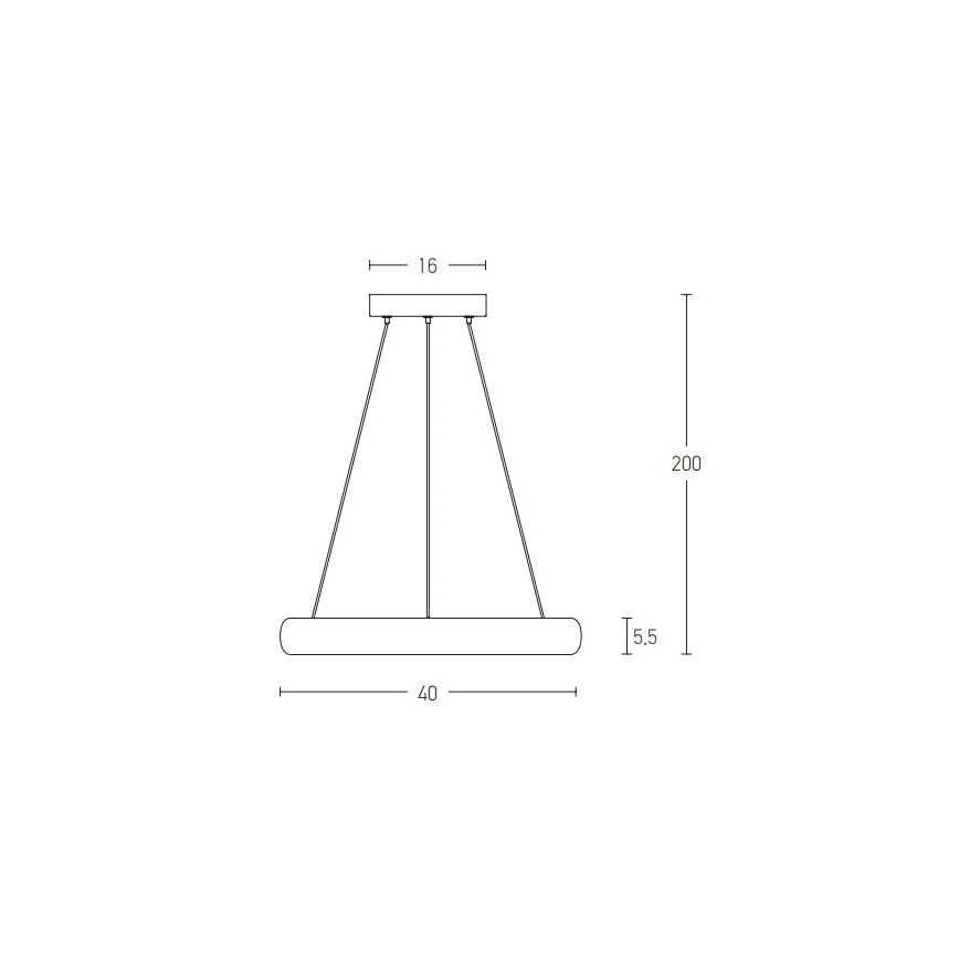Zambelis 2046 - Suspension filaire à intensité variable LED/30W/230V diam. 40 cm doré