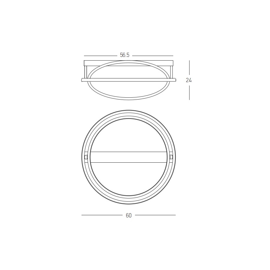 Zambelis 22016 - Plafonnier LED à intensité variable LED/56W/230V diam. 60 cm noir