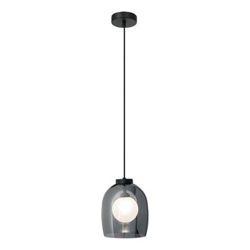 Zambelis 22051 - Lampada a sospensione con cavo 1xG9/5W/230V Ø 18 cm nero