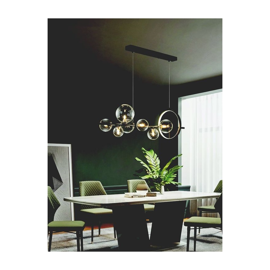Zambelis 22063 - Lampadario a sospensione con filo LED dimmerabile LED/14W + 7xG9/7W/230V