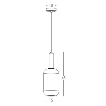 Zambelis 22070 - Hängeleuchte an Schnur 1xE27/40W/230V d 15 cm golden