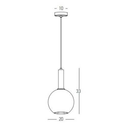 Zambelis 22071 - Lampadario a sospensione con filo 1xE27/40W/230V diametro 20 cm oro