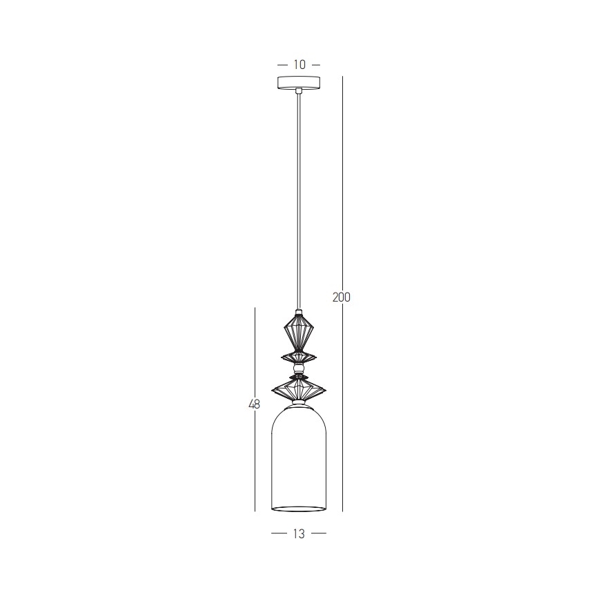 Zambelis 22078 - Hängeleuchte an Schnur 1xE27/40W/230V