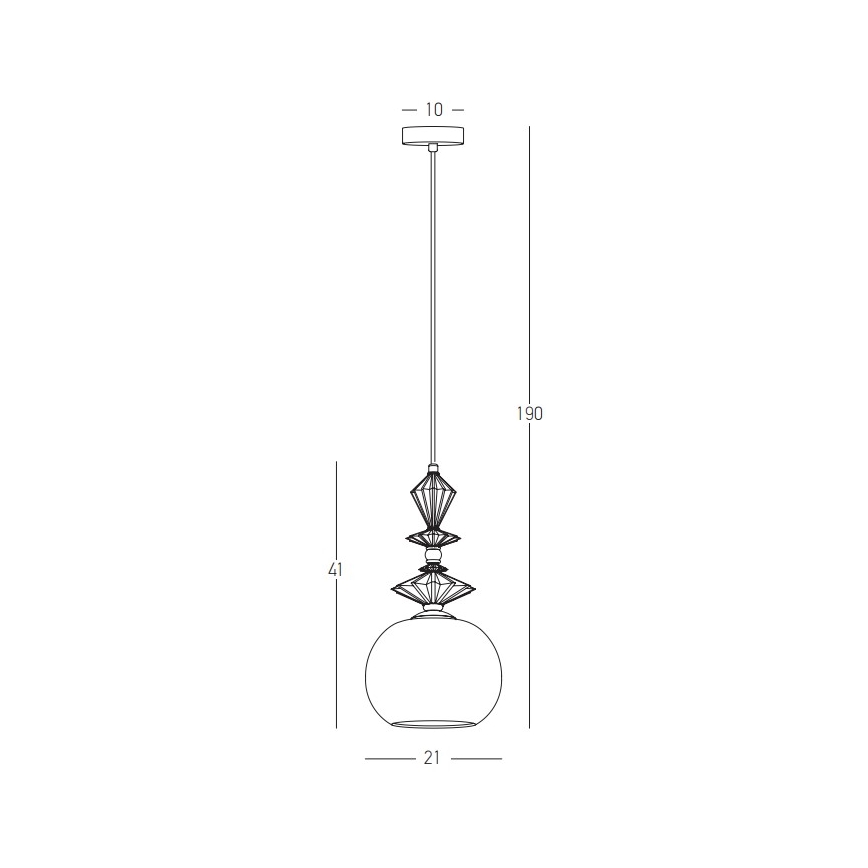 Zambelis 22079 - Lampadario a sospensione con filo 1xE27/40W/230V