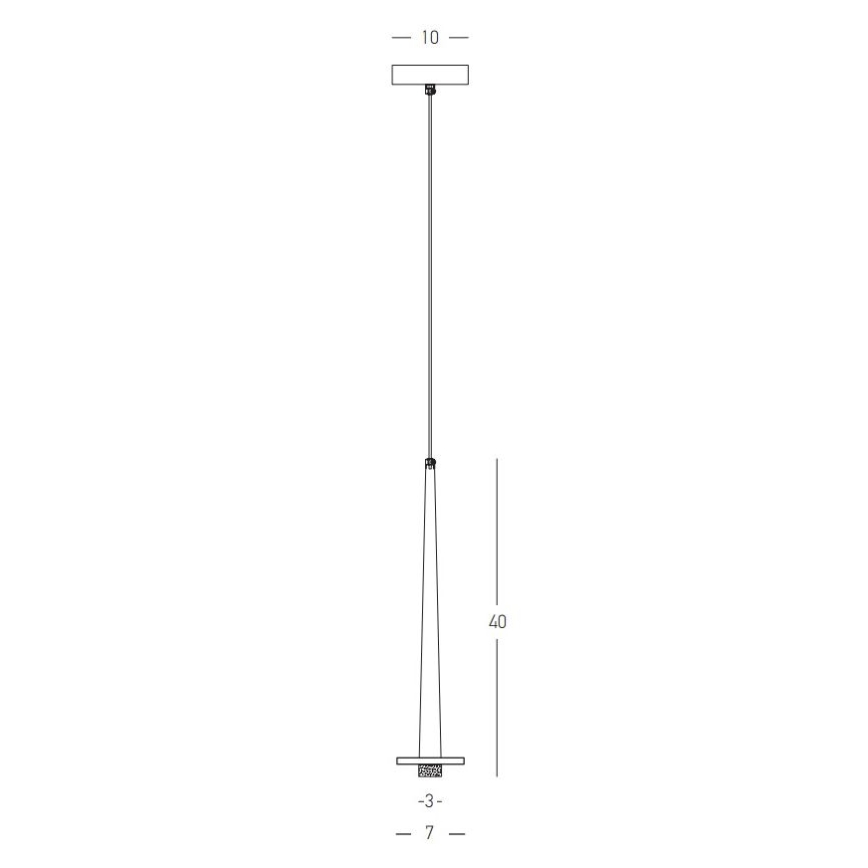 Zambelis 22110 - Lampadario LED a sospensione con filo LED/3W/230V CRI90 nero