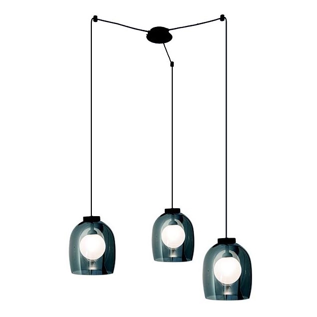 Zambelis 22145 - Lampadario a sospensione con filo 3xG9/5W/230V ragno nero