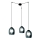 Zambelis 22145 - Lampadario a sospensione con filo 3xG9/5W/230V ragno nero